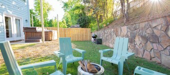 Baby Blue Bungalow with Backyard Oasis