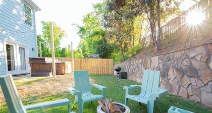 Baby Blue Bungalow with Backyard Oasis