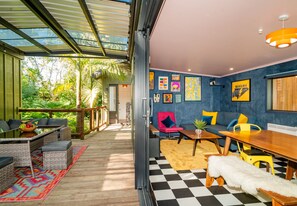 Outdoor dining - The Funky Escape at The Nest Waihi Beach (Waihi Beach)