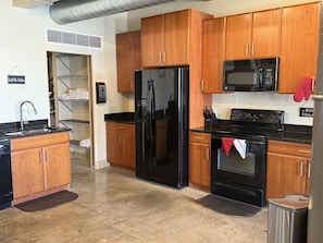 Fridge, microwave, oven, stovetop - The VLuxe Oasis with City Skyline Views (St. Louis)