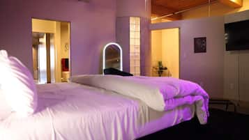 Skrivbord, strykjärn/strykbräda, gratis wi-fi och sängkläder