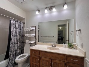 Towels, soap, toilet paper