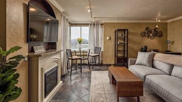 TV, fireplace, offices