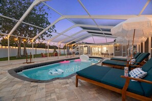 A heated pool