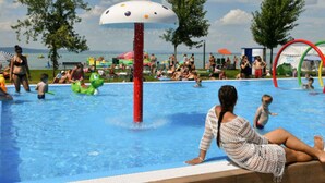 Pool - Holiday apartment with terrace, air conditioning and WLAN (Siófok)