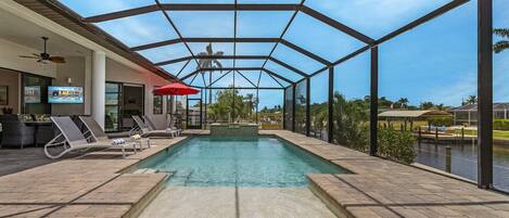 Una piscina riscaldata