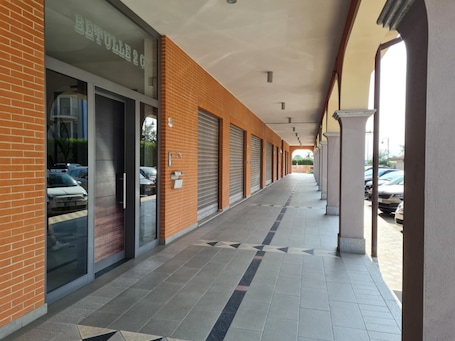 Exterior detail. Turin Airport apartment G