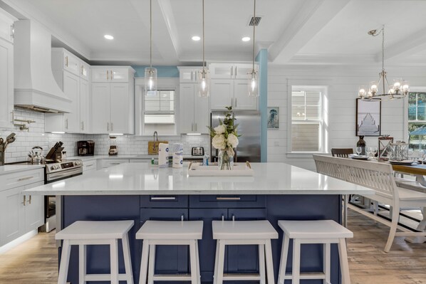 Microwave, oven, stovetop, dishwasher