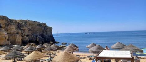 Sun loungers, beach towels