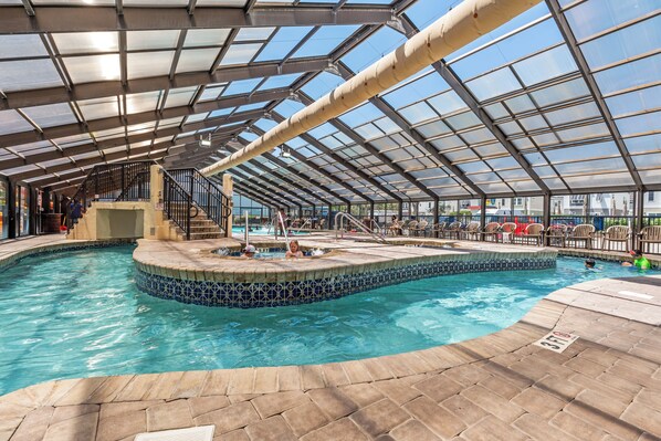Indoor pool, a heated pool