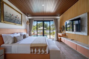Deluxe Villa, 2 Bedrooms, Patio, Pool View | Egyptian cotton sheets, premium bedding, in-room safe, desk - The Lotus Villa Uluwatu (Ungasan)