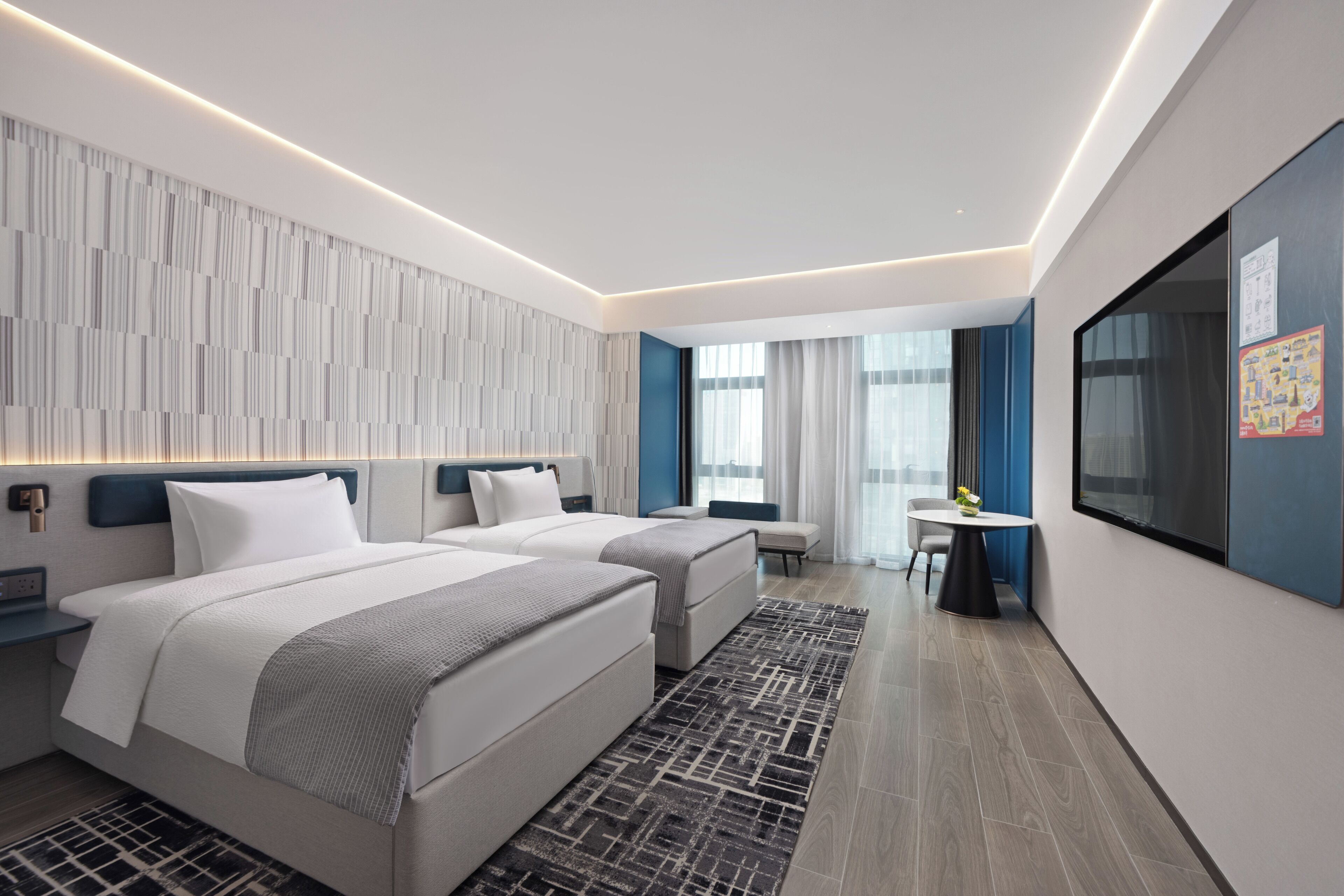 Business-Doppel- oder -Zweibettzimmer, Mehrere Betten | Wohnbereich