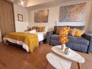 1 sovrum, skrivbord, strykjärn/strykbräda och wi-fi