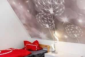 4 slaapkamers, een strijkplank/strijkijzer, gratis wifi, beddengoed