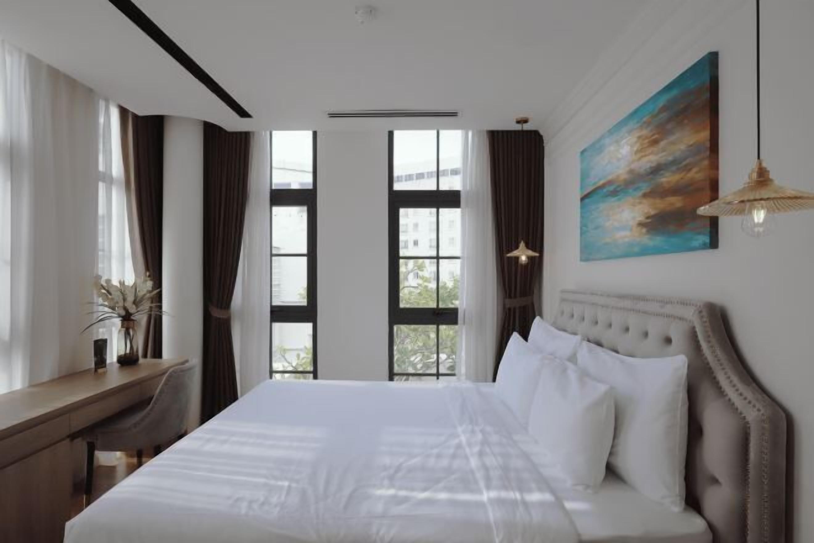 Verduisterende gordijnen, geluiddichte muren, gratis wifi, beddengoed