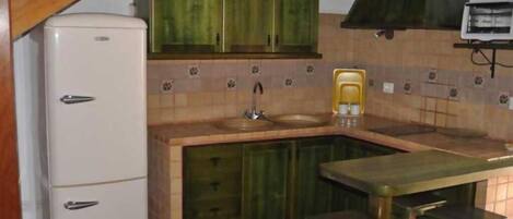 Fridge, microwave, oven, toaster