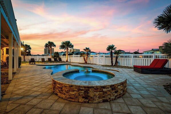 A heated pool