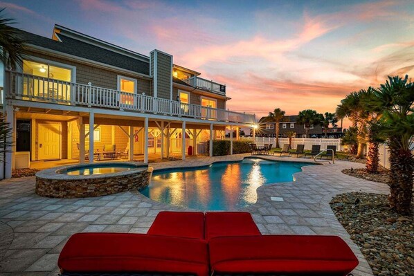 A heated pool