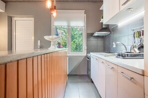 Fridge, oven, stovetop, dishwasher