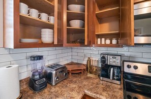 Microwave, oven, stovetop, dishwasher