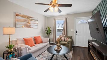 Smart TV, fireplace