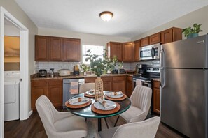 Microwave, oven, stovetop, dishwasher