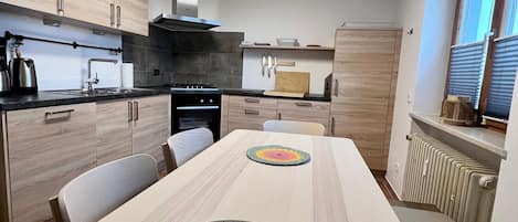 Fridge, oven, stovetop, dishwasher