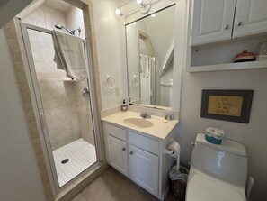 Hair dryer, towels