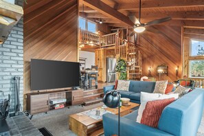 Smart TV, fireplace, offices - Panoramic Lake Views, Hot Tub, Game Room, Fire Pit | Lakeview Lodge by AvantStay (Fawnskin)