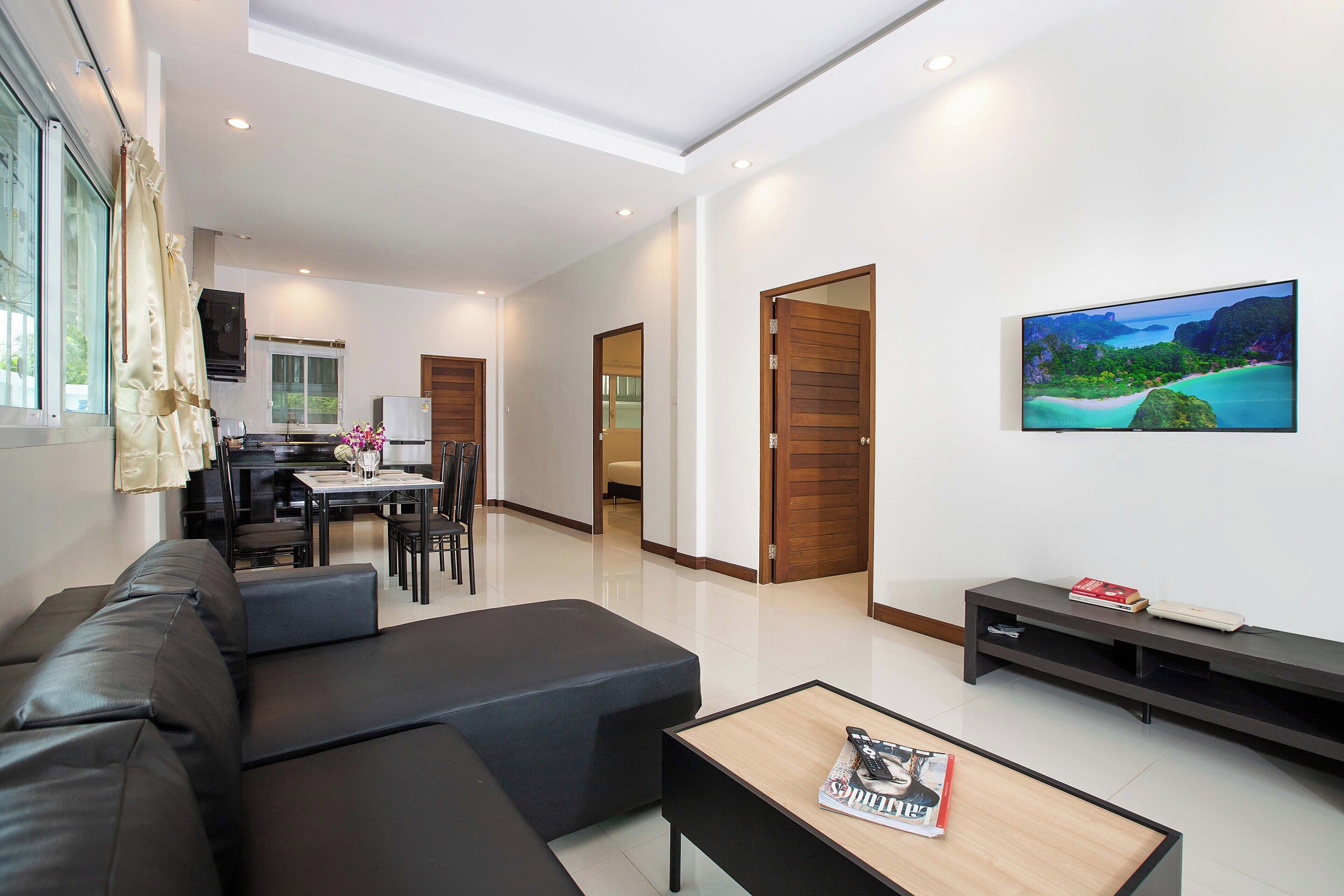 วิลล่าสำหรับครอบครัว, 2 ห้องนอน, วิวสระว่ายน้ำ | ห้องนั่งเล่น