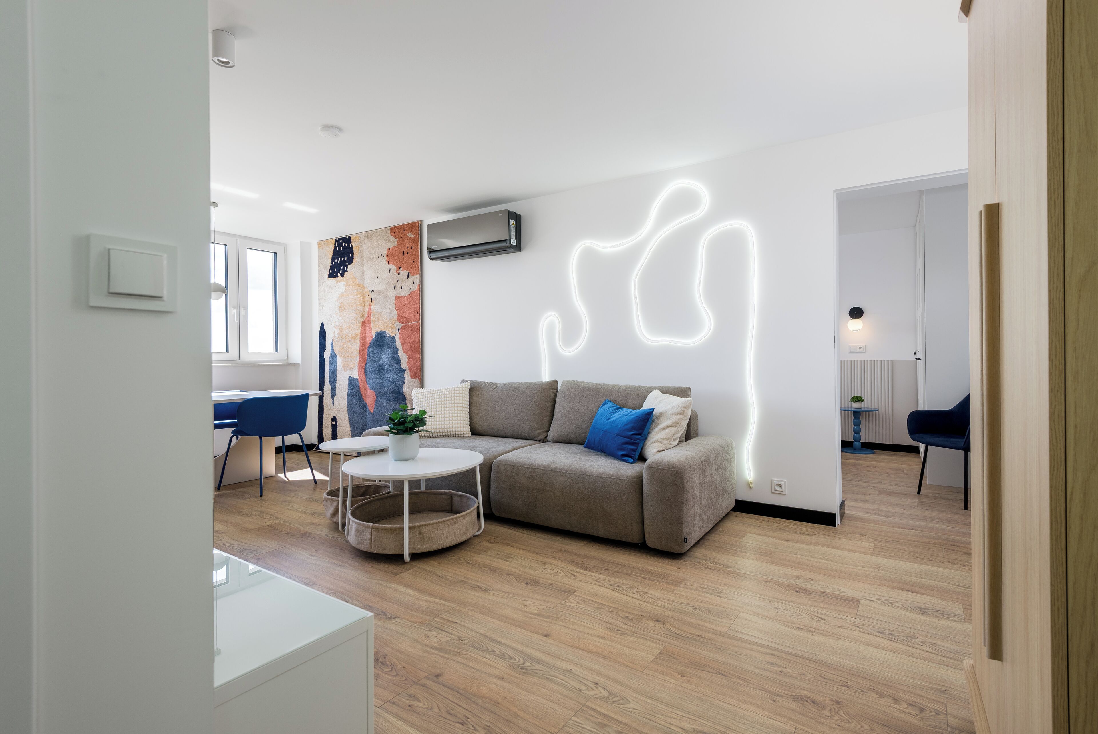 50-inch Smart TV with cable channels, Netflix, streaming services