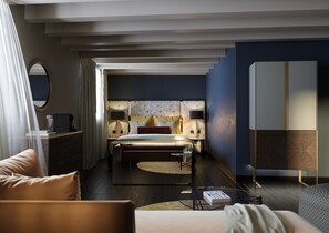 2 slaapkamers, een kluis op de kamer, een bureau, een laptopwerkplek