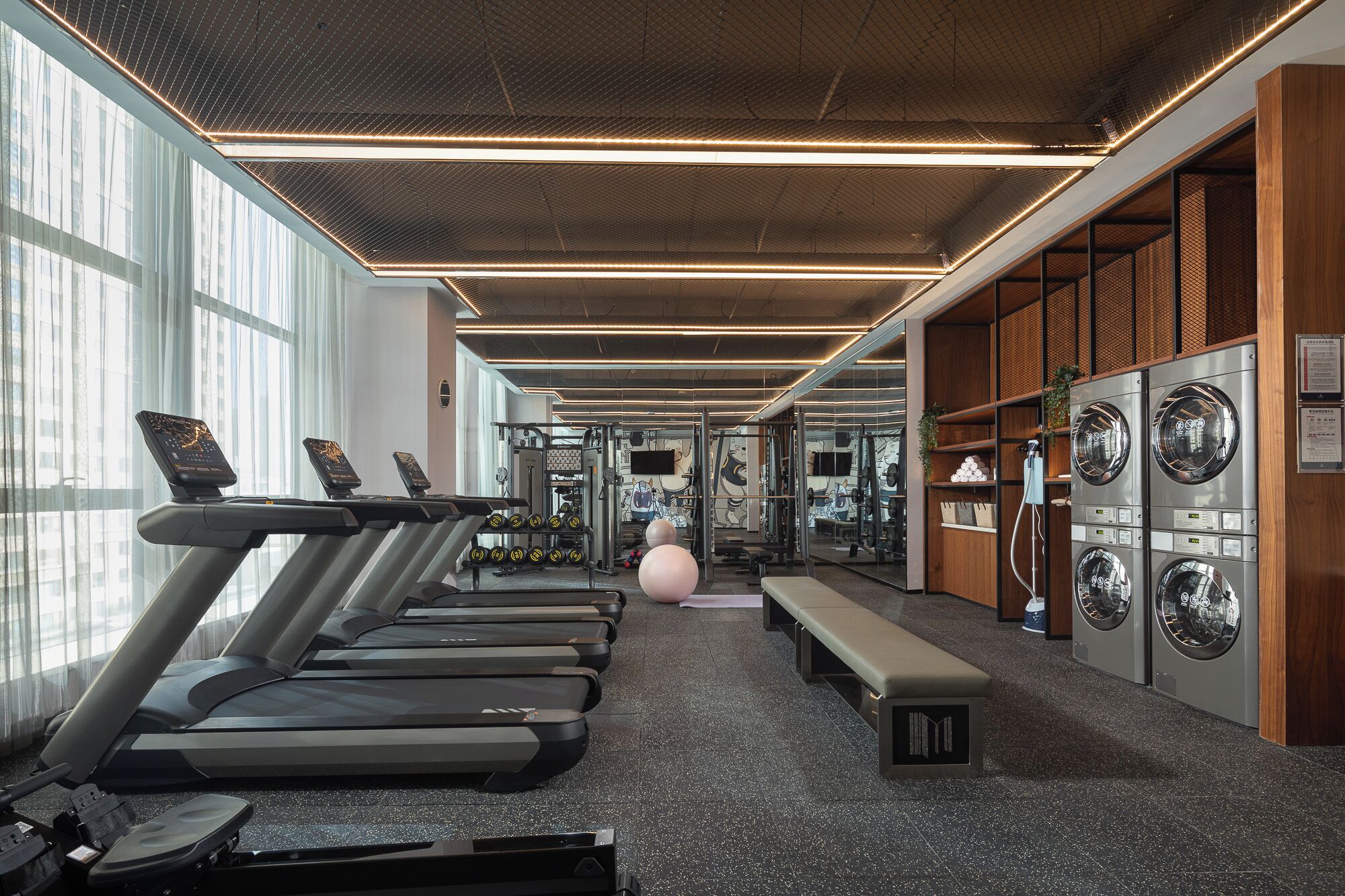 Opciones de fitness en la habitación