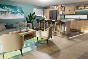 Caja de seguridad en la habitación y ropa de cama 