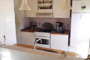 Herdplatte, Geschirrspüler, Wasserkocher mit Kaffee-/Teezubehör