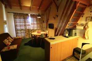 TV, DVD player, books