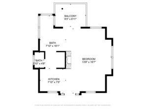 Floor plan - Royal Oak Treehouse with Jacuzzi (Eureka Springs)