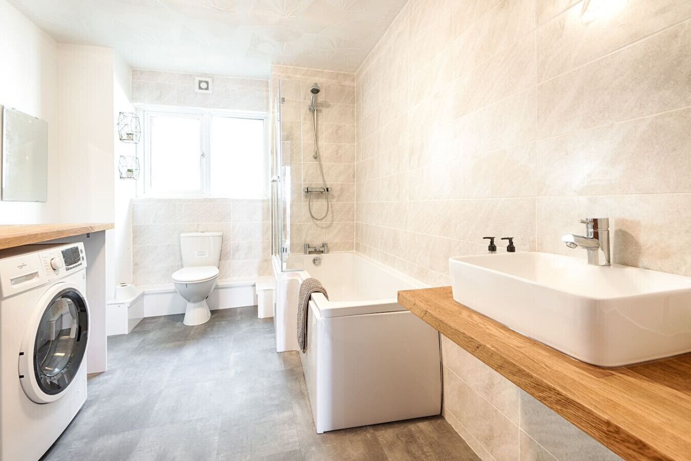 Shower, hair dryer