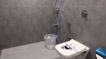 Hair dryer, towels
