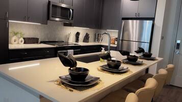 Microwave, oven, stovetop, dishwasher