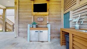 Exterior - Shore Beats Work: 3  BR, 2  BA House in Crystal Beach, Sleeps 10 (Bolivar Peninsula)