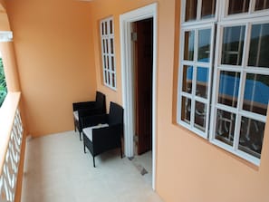 Appartement, uitzicht op zee | Terras