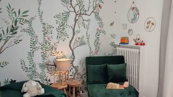 Family Quadruple Room, 2 Bedrooms, Terrace, Garden View | Individually decorated, individually furnished, blackout drapes