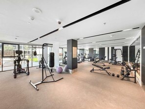 Fitness facility - Luxury 1BR w Burj Khalifa View in Business Bay (Dubai)