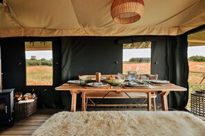 Dining - Safari Tent in Stiffkey Valley With Fire Pit (Walsingham)