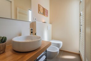 淋浴设施、吹风机、坐浴桶、毛巾