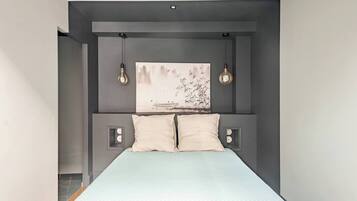 1 slaapkamer, een strijkplank/strijkijzer, wifi, beddengoed