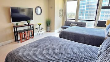 1 chambre, fer et planche à repasser, Wi-Fi, draps fournis