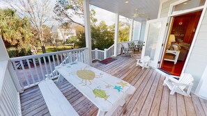 Outdoor dining - 6 Waterside Walk | Private Elevator, Walk to Beach (Tybee Island)