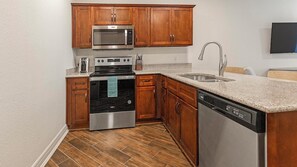 Fridge, dining tables